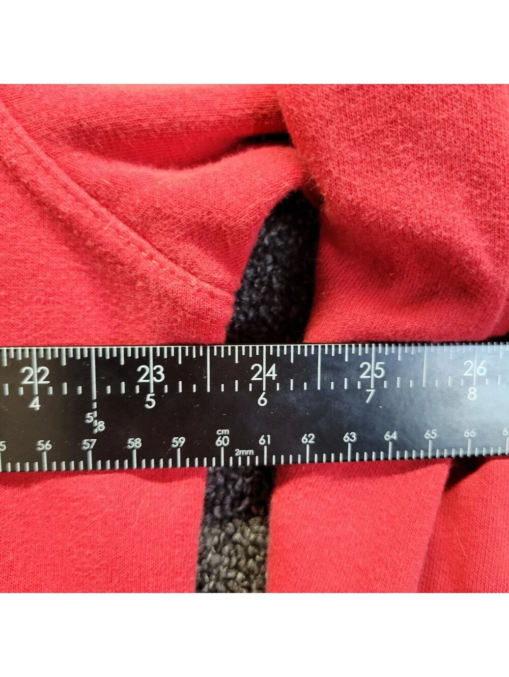 The North Face Full-Zip Red spellout Hoodie Sz L